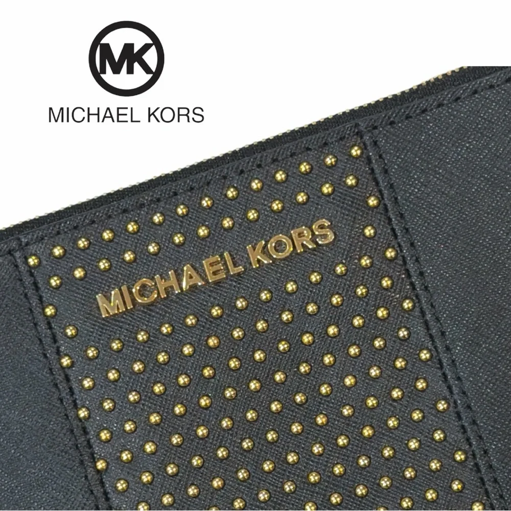 Michael Kors Jet‎ Set Medium Signature Stud Specchio Wristlet